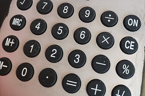 Calculator number pad