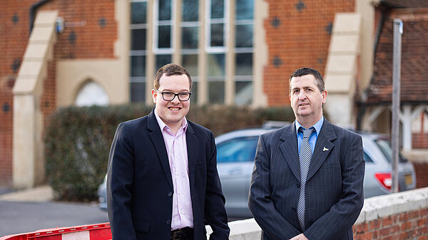 Jack and Colm in Pennington Square