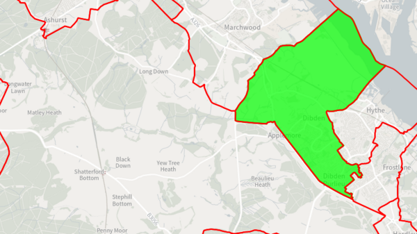 Dibden ward map