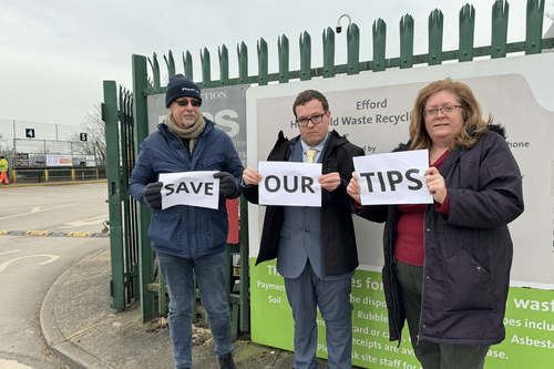 Jack, Richard and Caroline at Tip