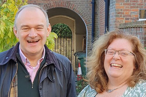 Lib Dem Leader Ed Davey meets New Forest East Candidate Caroline Rackham