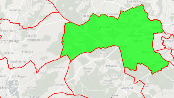 Ashurst ward map