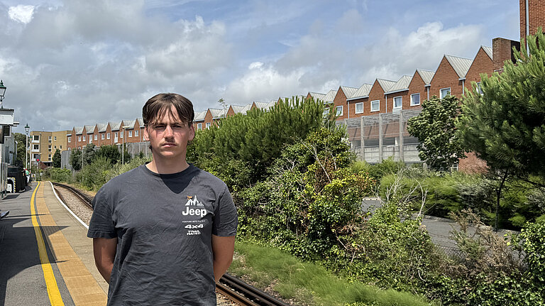 Elliot at Lymington Station